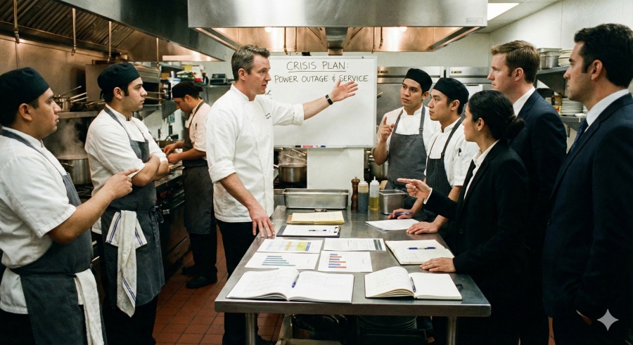 Restaurante enfrentando una crisis con su equipo de trabajo